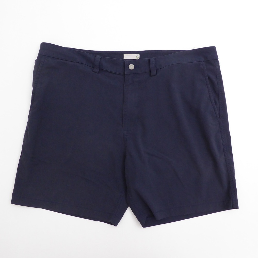 Tasc Mens Shorts Zip Pocket Navy Blue Performance Bamboo Viscose Tailored 38